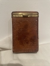 vintage cigarette case box - Brown Leather - Denmark