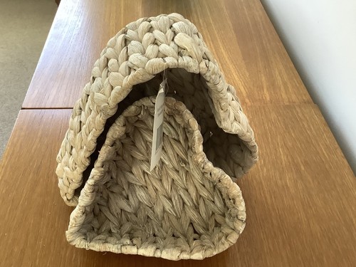 Heart shaped hand woven basket - woven,