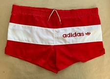 VTG ADIDAS RED FOOTBALL SHORTS