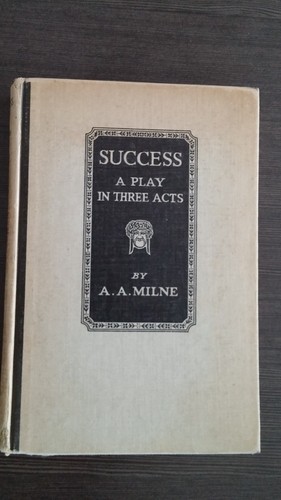 Success play three acts - success,