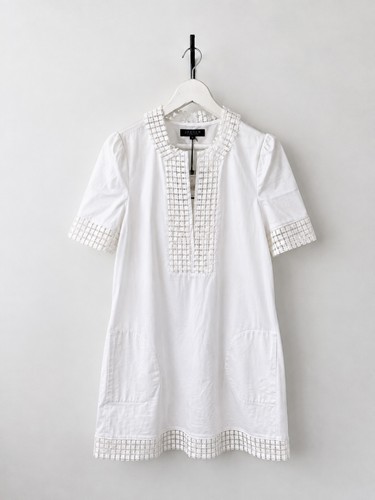 White cotton tunic - tunic, dress