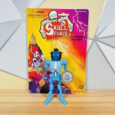Vtg Skull Force Blue Devil Skeleton KO Knock Off Figure 100% Complete w/ Card