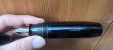 Vintage Japanese Black Jumbo Eyedropper,  Piston pump, 14k nib, fountain pen