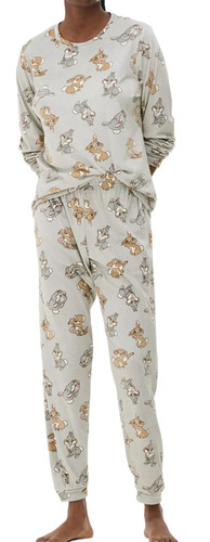 Ladies minky fleece pyjamas - fleece,