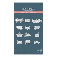 Spellbinders BetterPress Letterpress Press Plates & Dies Set-A Little Message 12