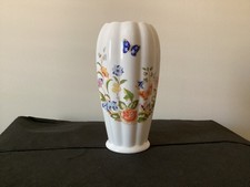 AYNSLEY FINE BONE CHINA VASE - COTTAGE GARDEN - SCALLOPED TOP