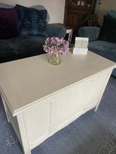 Large Vintage Ottoman/Blanket Box. Painted/Shabby Chic