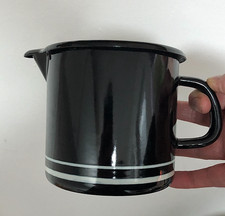 vintage  brown/black enamel jug ~ 1 litre