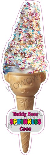Ice cream van sticker teddy - van,