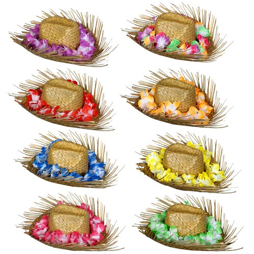 Straw beachcomber hat - hat, with