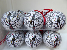 MARKS and SPENCER Christmas Tree Bauble - Fillable - Set of 6