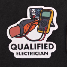 Qualified Electrician Sticker 1.78" x 1.75" (S)