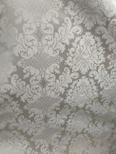 Satin Fleur De Llys Damask Fabric Cream Bridal? 3.4 Metres X280cm Wide (B23