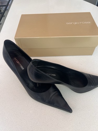 Black leather sergio rossi - sergio,