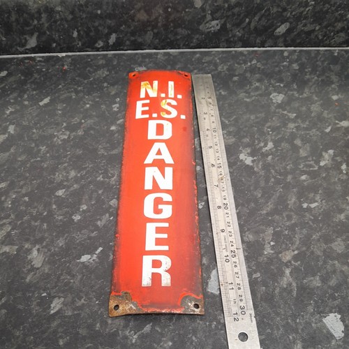 Vintage enamel red e - vintage, n.