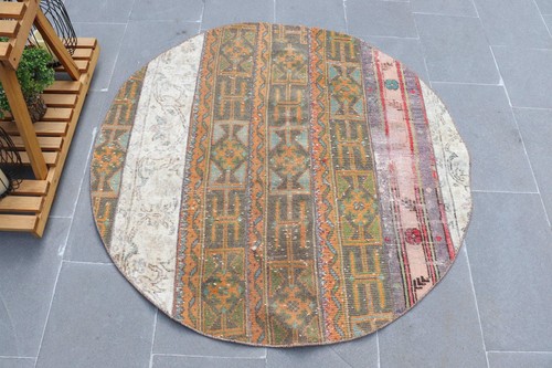 Vintage round rug - round, 4,1x4,1