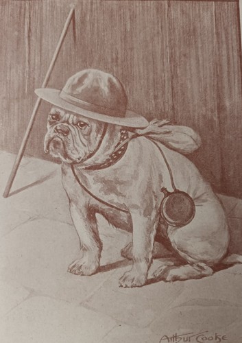Antique dog bulldog - -,