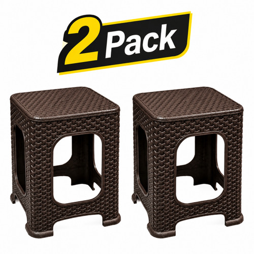 2pack brown plastic rattan - 2pack,