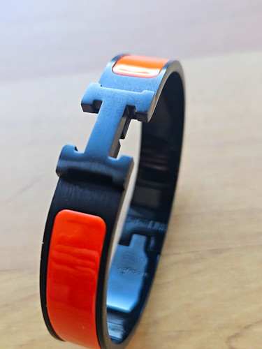 Hermès black orange h - &, click