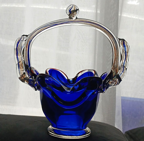 Vintage murano chribska - murano, cobalt