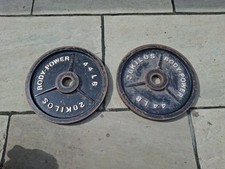 Body Power 20Kg Machined Cast Iron Olympic Weight Plates (x2)