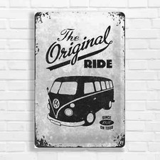Vintage VW Camper Van Black