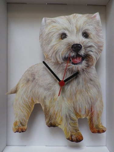 White westie dog wall - white,