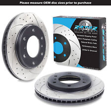 FRONT DRILLED GROOVED 294mm BRAKE DISCS FOR MITSUBISHI L200 2.4 2.5 3.5 4X4 05+
