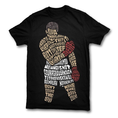 Muhammad ali calligram tshirt - ali,