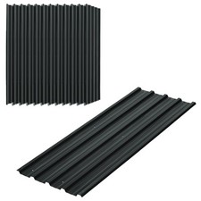 Outsunny Pack of 12 Galvanised