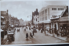High Street Watford Hertfordshire Photo Postcard Valentines 1938 Ashwells shops