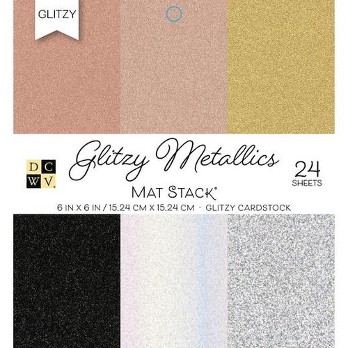 Dcwv glitter cardstock - 6"x6",