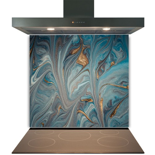 Kitchen glass splashback - kitchen,