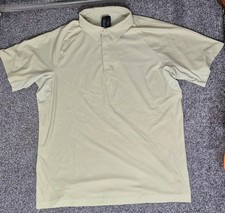 Lululemon Polo Shirt Mens L Lime Green  Stretch Golf Snap Top Short Sleeve