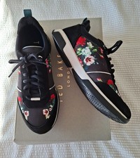 Ted Baker - Women's 'Ceyuh' Trainers - Size 6 - Black Flower Print