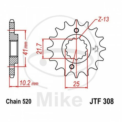 Sprocket z13 520 726 - 520, for