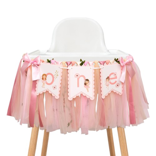 Flower fairy high chair banner - flower,