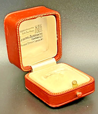 Antique Brown Leather Ring Box