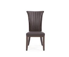 Mark Harris Single Almeria Brown Real Leather Birch  Dining Chair 