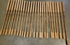 25 Vintage Oak Wood Staircase Balusters Spindles Architect Salvage