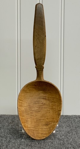 Carved maple butter spoon - maple,