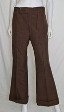 Vintage 1970s Flaired Check Trousers Retro 80s Flaires Flares