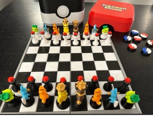 Pokemon inspired chess set - pokemon,