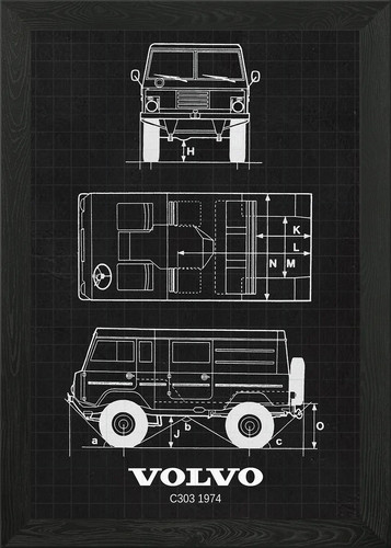 Volvo c303 1974 framed wall - volvo,