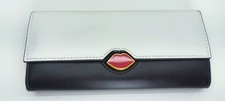 Lulu Guinness Cora black & white leather purse wallet new & boxed