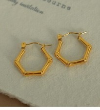 18ct Gold-Plated 20mm Bamboo
