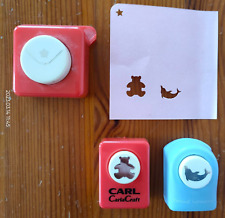 3 Paper Punch Tools - Star, Teddy Bear, Dolphin - Card Scrapbook DIY Crafts