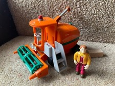 Vintage Little Red Tractor Harvey Harvester & Mr Jones Figure Playset - Rare!!!