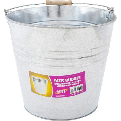 Galvanised steel bucket - galvanised,