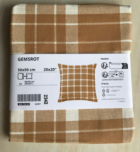 Beige plaid check - beige, cushion
